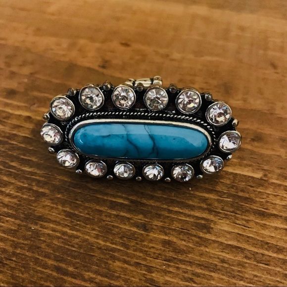 Vintage 80’s Style Stretch Band Rings Faux Stones - Picture 2 of 7